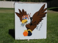 Eagle with pom poms