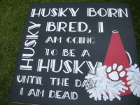 Husky pom pom megaphone
