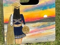 Cheerleader Captain Grad Sunset