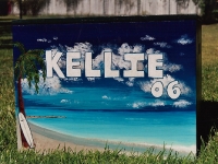 Kellie Surfboard beach