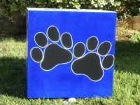 Dog paw prints