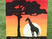 Giraffe Sunset